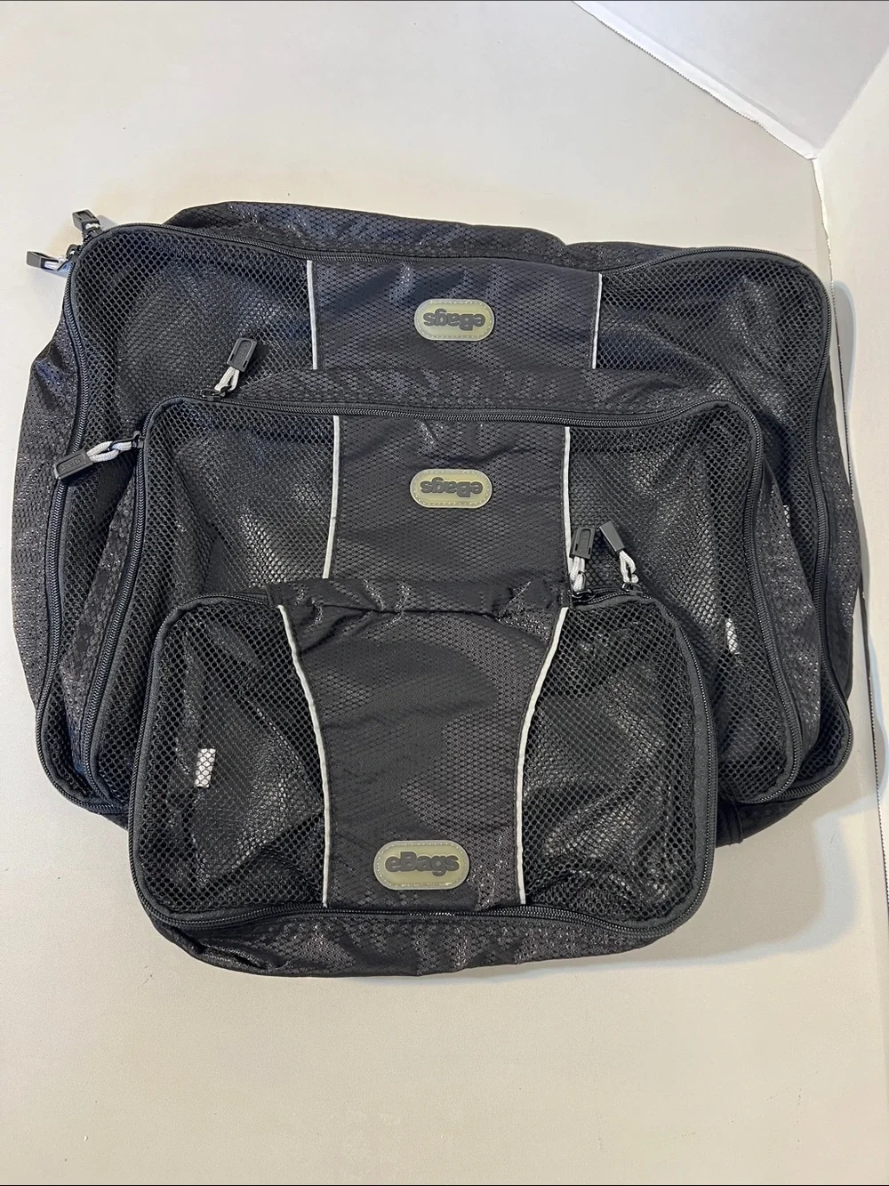eBags Black 3-Piece Travel Packing Cube Set
